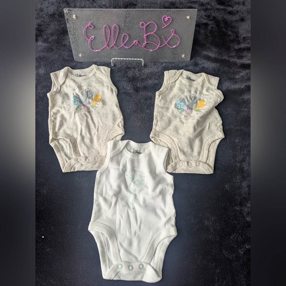 "3 Pack Disney Onesies NB
